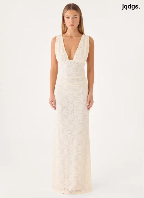 Aarin Lace Maxi Dress - Cream - Maxi Dresses