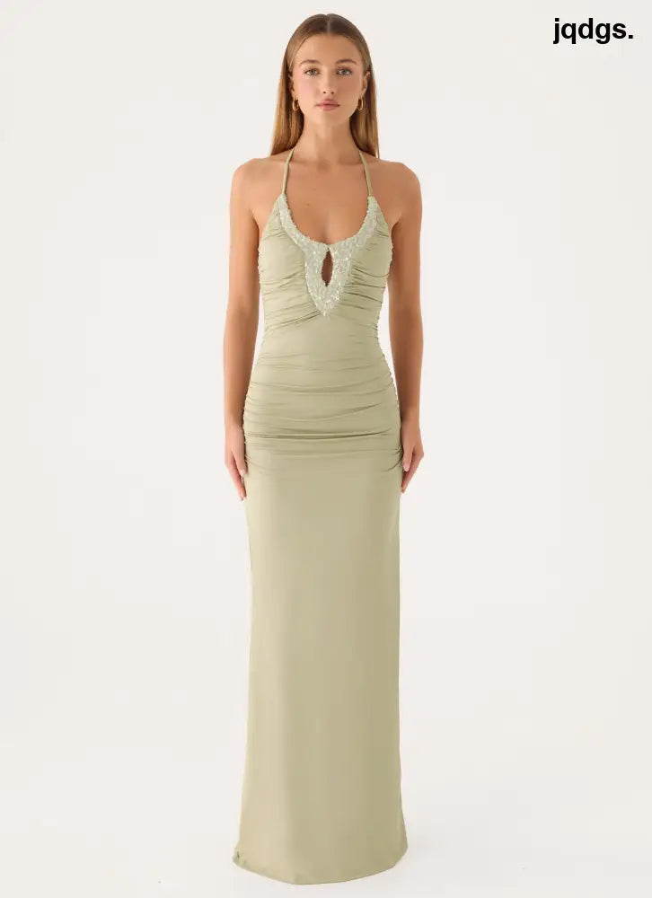 Aminata Maxi Dress - Sage - Maxi Dresses