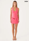 Bad Enough Mini Dress - Coral Red - Mini Dresses