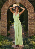 Cristal Halter Maxi Dress - Lime - Maxi Dresses