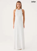 Elliah Cut Out Back Maxi Dress - White - Maxi Dresses